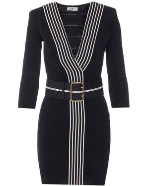 Elisabetta Franchi Knitted Dress - Black