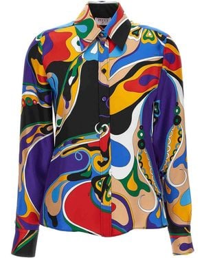 Emilio Pucci Orchidee Shirt - Blue