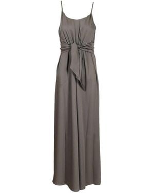 Emporio Armani Bow Long Dress - White