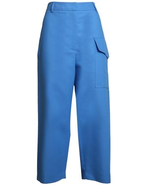 Stella McCartney Cropped Cotton Pants - Blue