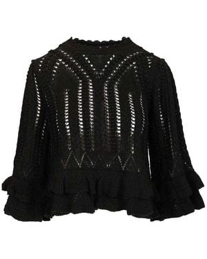 Isabel Marant Norma Knitted Top - Black
