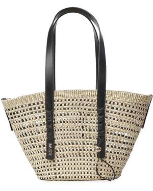 Loewe Medium Braid Basket Bag - Natural