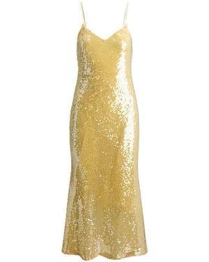 Ralph Lauren Woven-Slip Dress-Dresses-Opaline Luxe Seqn - Metallic