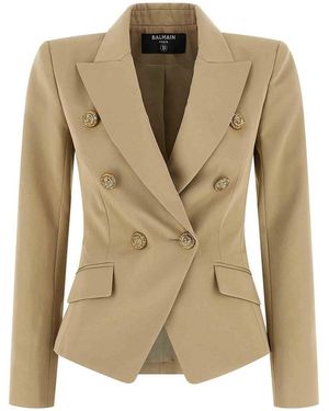 Balmain Double-Breasted Blazer - Natural