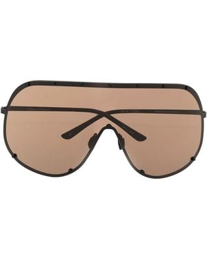 Rick Owens Shield Oversized-Frame Sunglasses - Natural