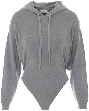 Elisabetta Franchi Logo Sweatshirt Body - Gray