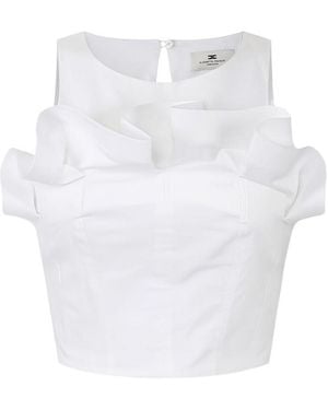 Elisabetta Franchi Top Girocollo - White