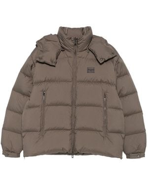 Emporio Armani Nylon Short Down Jacket - Brown