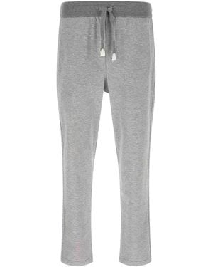 Brioni Piqu Cotton Joggers - Grey