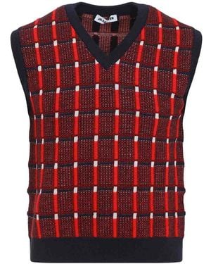 Jil Sander Sleeveless Knitted Vest - Red