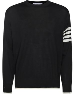 Thom Browne Soft Wool Crewneck Jumper - Black