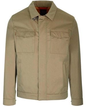 Fay Cotton Field Jacket - Green