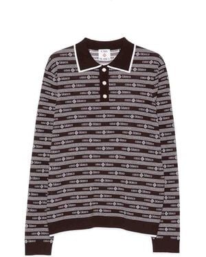 CASABLANCA Short-Sleeve Polo - Brown