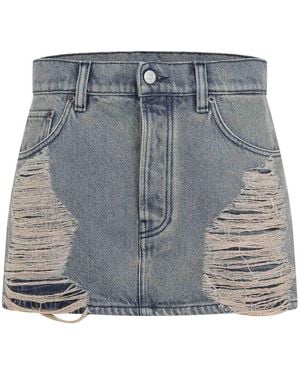 Acne Studios Denim Mini Skirt - Gray