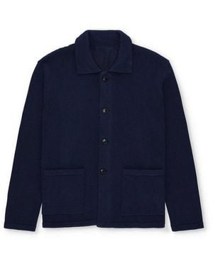 Fortela Cotton Knit Cardigan - Blue