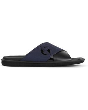 Giorgio Armani Cross Sandals - Blue