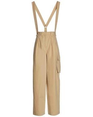 KENZO Brace Cargo Trousers - Metallic