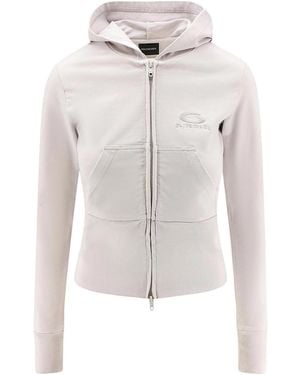 Balenciaga Cotton Sweatshirt With Hood - White