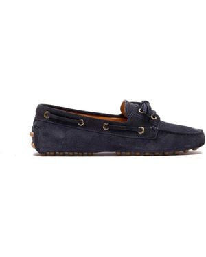 Tod's Gommino Suede Boat Loafers - Blue