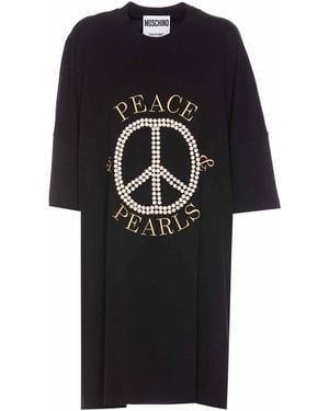 Moschino Cotton Oversized Mini Dress - Black