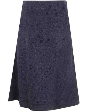 Dries Van Noten Husosy Long Skirt - Blue