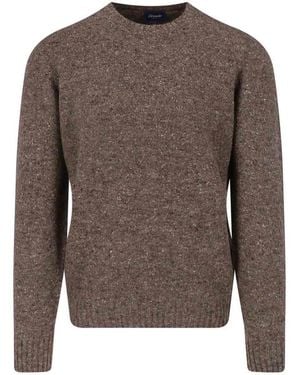 Drumohr Virgin Wool And Cashmere Sweater - Brown
