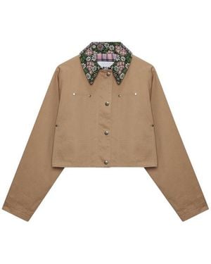 MSGM Cropped Jacket - Natural