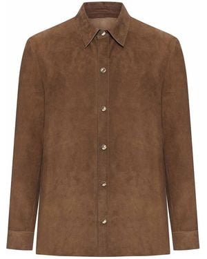 Salvatore Santoro Suede Overshirt - Brown