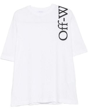 Off-White c/o Virgil Abloh Vertical Bookish Skate Cotton T-Shirt - White