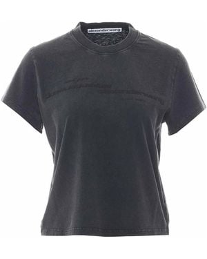 Alexander Wang Washed Shrunken T-Shirt - Black