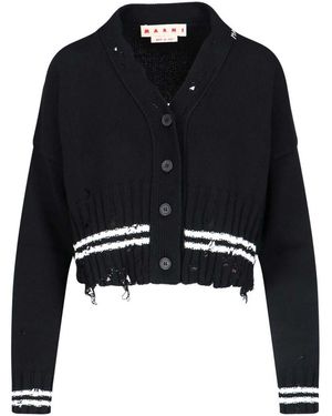 Marni Cardigan Scollo A V - Black