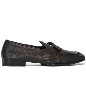Doucal's Moccasin With Tassels - Black
