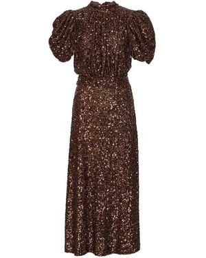 ROTATE BIRGER CHRISTENSEN Midi Dresses - Brown