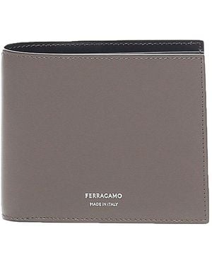 Ferragamo Lettering Logo Wallet - Grey