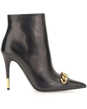 Tom Ford Leather Boot - Gray