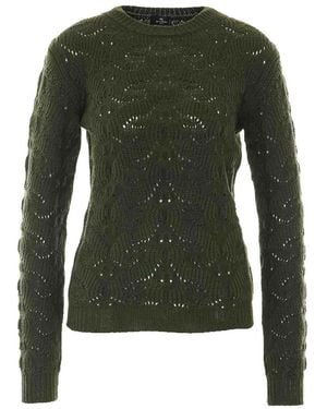 Etro Paisley Detailing Sweater - Green