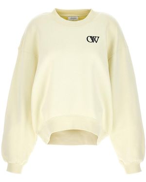 Off-White c/o Virgil Abloh Flock Ow Sweatshirt - Metallic