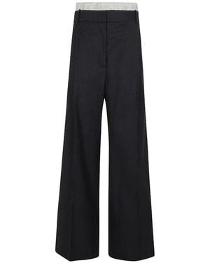 Rohe Pantaloni With Boxer-Style Detail - Nero