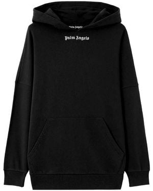 Palm Angels Classic Logo Over Hoodie - Black