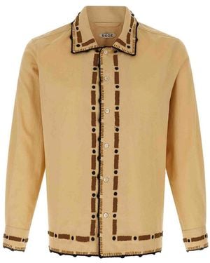 Bode Beaded Ryegrass Shirt - Natural