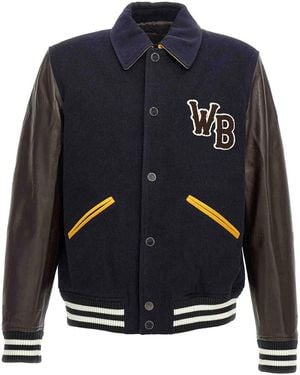 Wales Bonner Prince Varsity Bomber Jacket - Blue