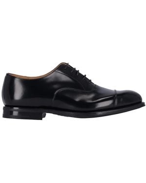 Church's Almond Toe Lace-Up Shoes - Black