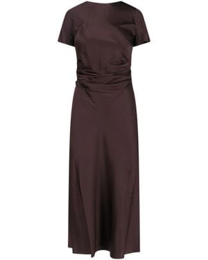 STAUD Phare Midi Dress With Ruffles - Purple
