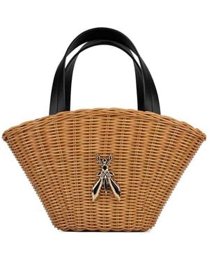 Patrizia Pepe Small Wicker Bag - Brown