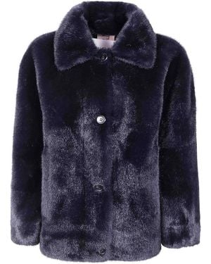 VALENTINI 1972 Eco Mink Short Faux Fur - Blue