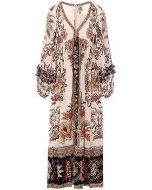 FARM Rio Maxi Majestic Garden Dress - Natural