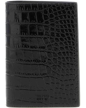 Tom Ford Exotic Line Passport Holder - Black
