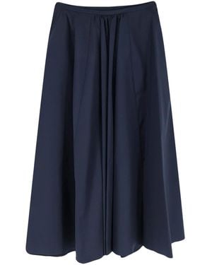 Aspesi Long Cotton Skirt - Blue