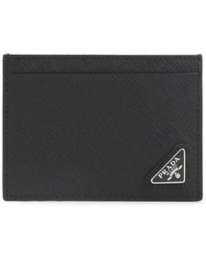 Prada Calf Leather Card Holder - White