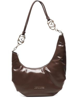 Love Moschino Asymmetrical Hobo Bag - Brown
